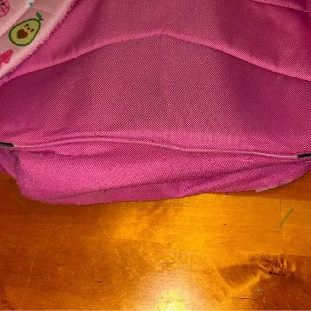 Girls Pink Avocado Backpack and Lunchbox Set Fair Condition